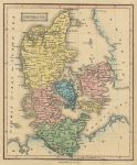 Denmark map, 1847