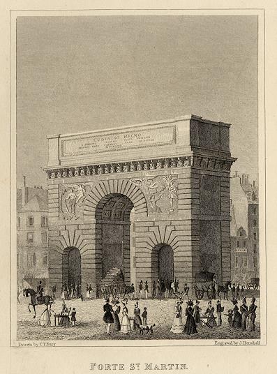 Paris, Porte St.Martin, 1840