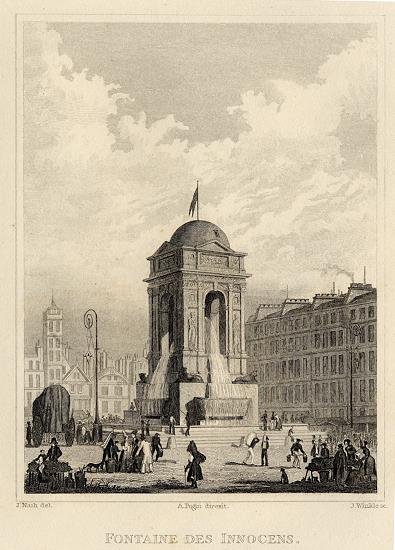 Paris, Fontaine des Innocens, 1840