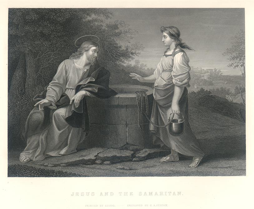 Jesus and the Samaritan, after Guido, 1846