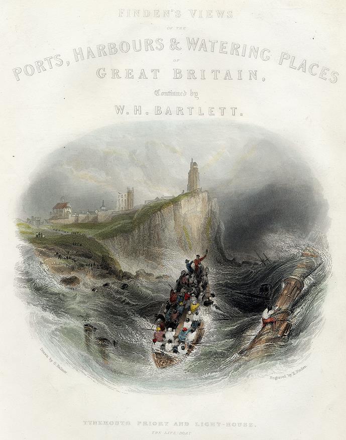 Northumberland, Tynemouth Priory & Lighthouse, 1842