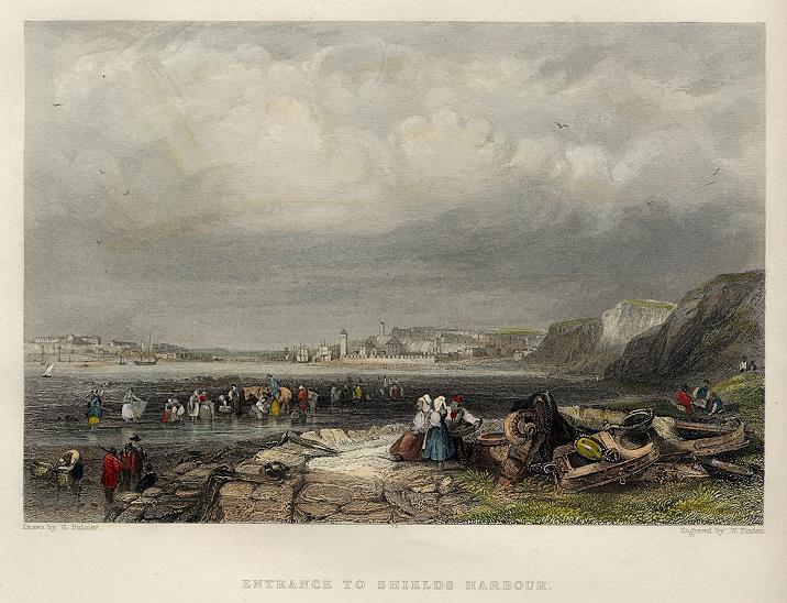 Durham, Entrance to Shields Harbour, 1842