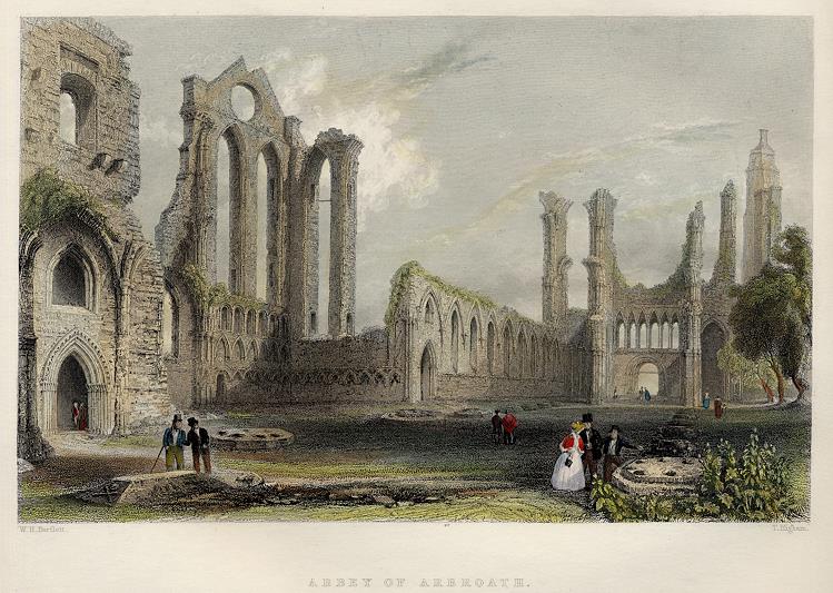 Scotland, Abbey of Arbroath, 1842