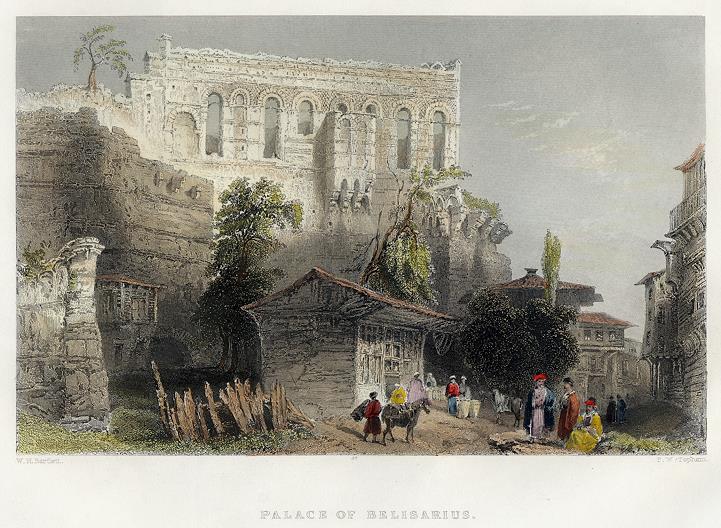 Turkey, Constantinople, Palace of Belisarius, 1855