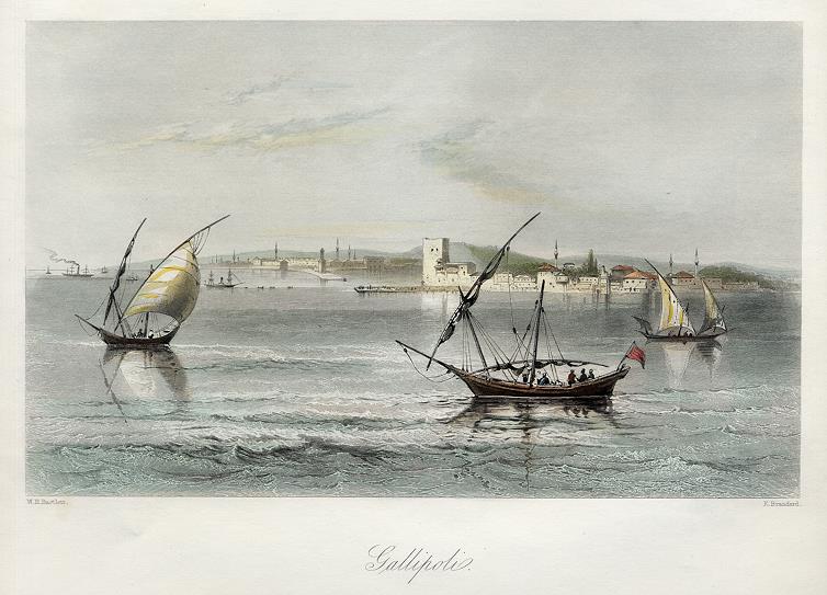 Turkey, Gallipoli view, 1855