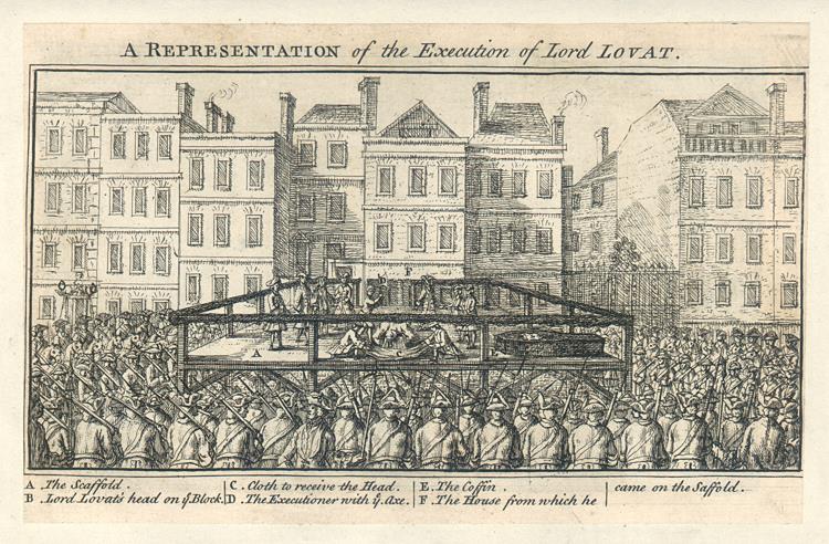 Execution of Lord Lovat in 1746, c1750