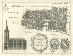 London, plan of Queenhithe & Vintry Wards by Bowen, 1771