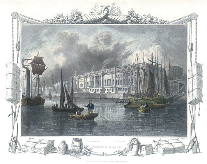 London, Custom House, 1834