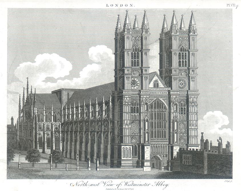 London, Westminster Abbey, 1815