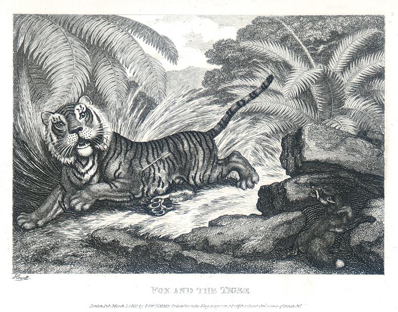 Fox and the Tiger, Howitt, 1810