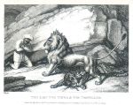 The Lion the Tiger & the Traveller, Howitt, 1810