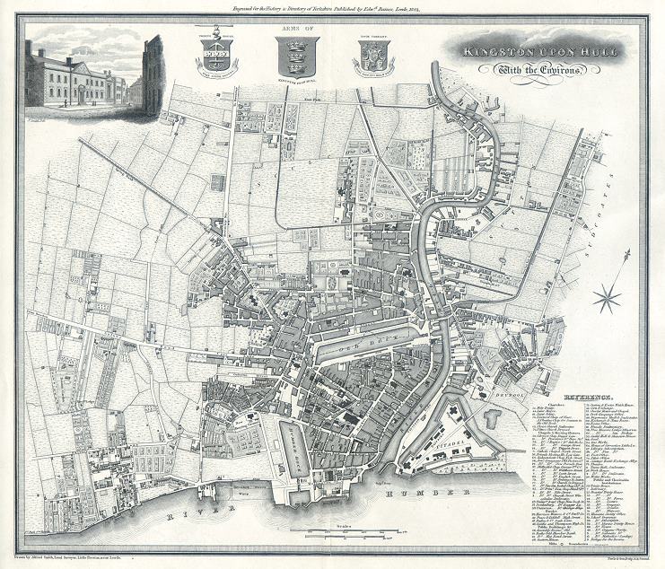 Yorkshire, Plan of Hull, 1822