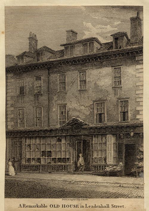 London, Old House in Leadenhall Street, 1801