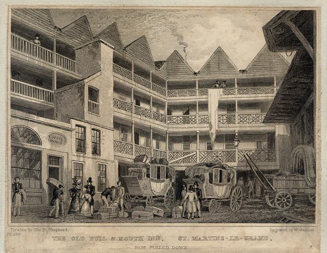 London, Old Bull & Mouth Inn, St.Martins-Le-Grand, 1831