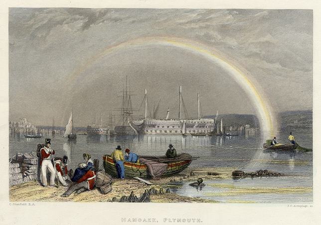 Devon, Hamoaze, Plymouth, 1836