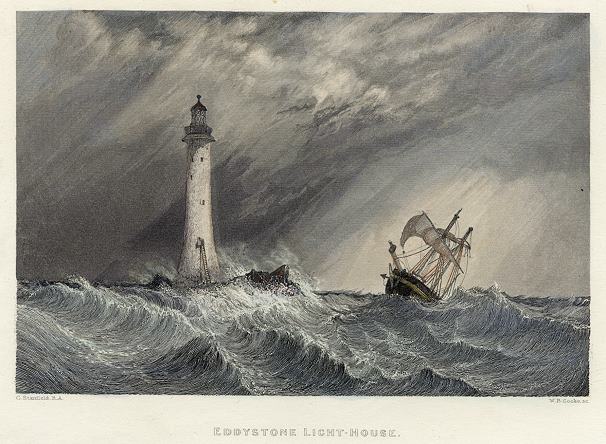 Devon, Eddystone Lighthouse, 1836