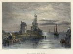 France, Boulogne, Old Pier, 1836