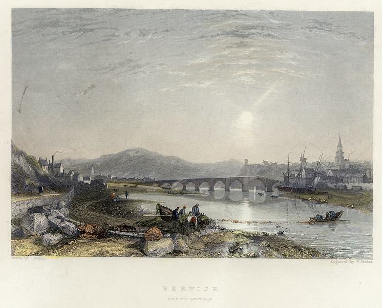 Scotland, Berwick from the South East, 1840