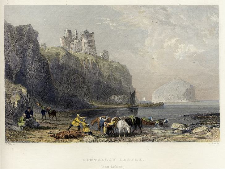 Scotland, Tantallan Castle, 1840