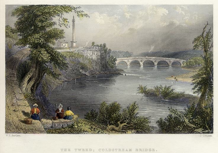 Scotland, The Tweed; Coldstream Bridge, 1840