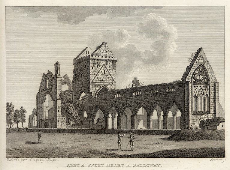 Ireland, Co.Galloway, Abbey of Sweet Heart, 1786