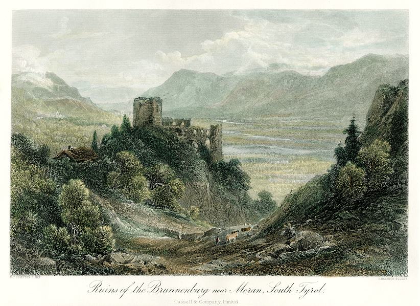 Italy, Ruins of the Brunnenburg near Meran, 1875