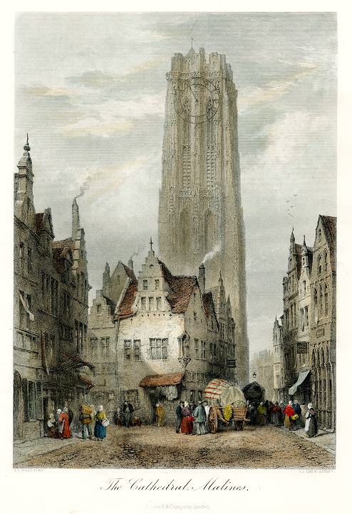 Belgium, Malines, Cathedral, 1875