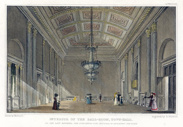 Liverpool Town Hall, Interior of the Ballroom, 1831