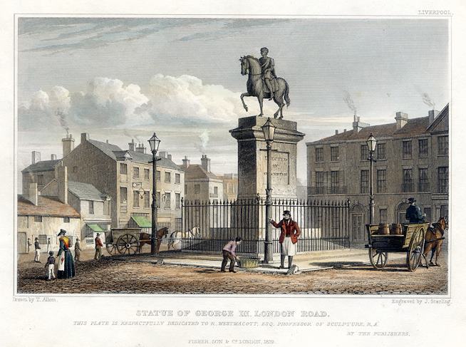 Liverpool, Statue of George in London Road, 1831