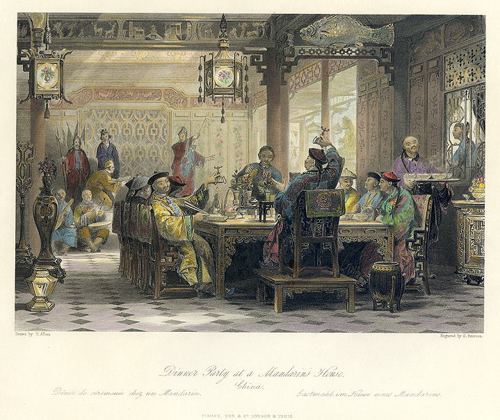 China, Dinner Party at a Mandarin's House, 1855