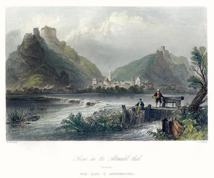 Germany, Scene in the Altmuhl-thal, 1840