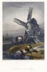 Netherlands, Mill near The Hague (Den Haag), 1836