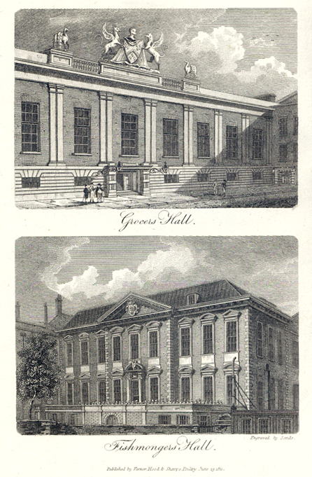 London, Grocers & Fishmongers Halls, 1811