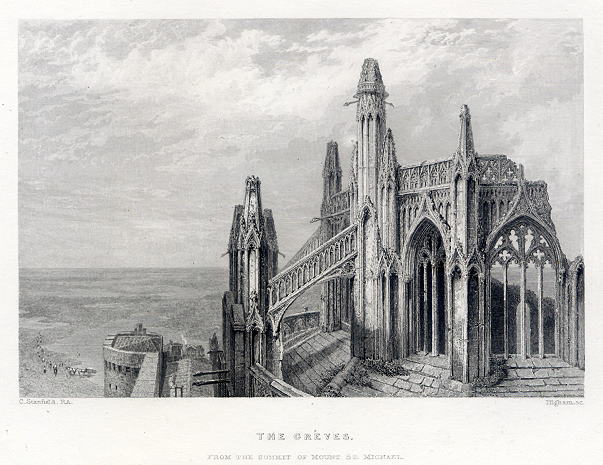 Normandy, The Greves from Mount St.Michael, 1836