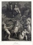 London, allegorical print, 1815