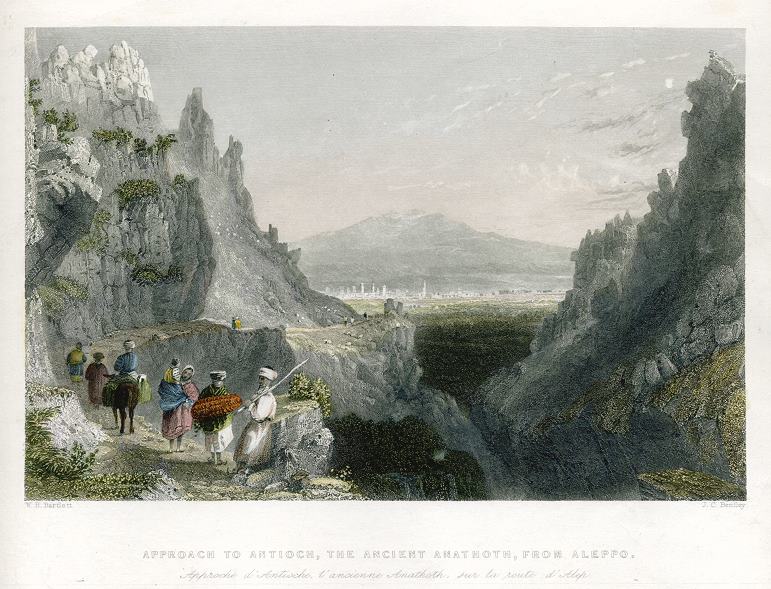 Turkey, Antioch from the Aleppo road, 1837