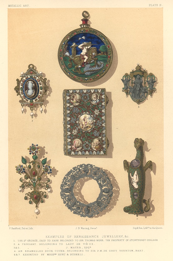 Decorative print, Metalwork (Renaissance Jewellery), 1858