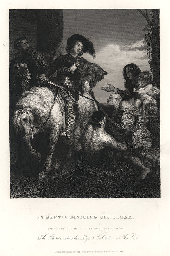St.Martin Dividing his Cloak, after Rubens, 1846