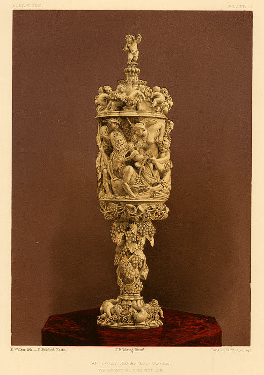 Decorative print, Sculpture, (Ivory hanap and cover), 1858