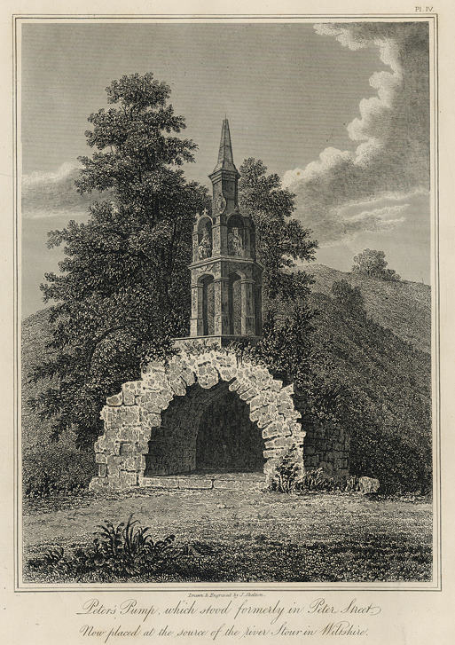 Bristol, Peter's Pump, from Hart Street, 1825