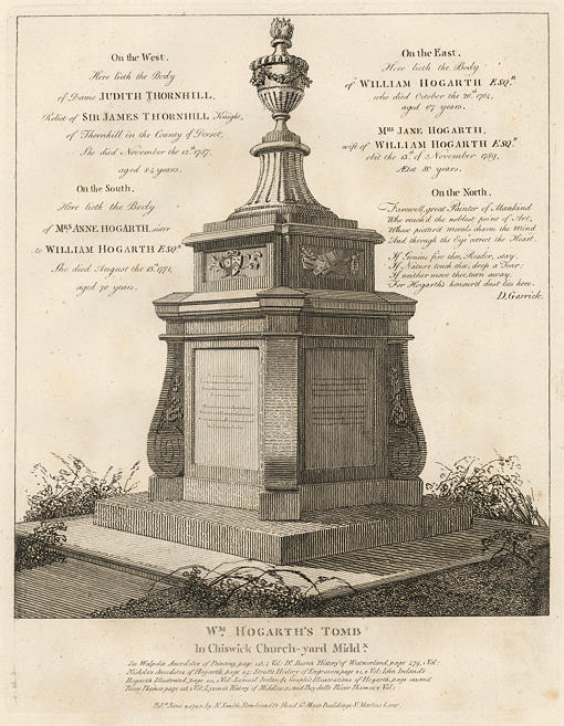 London, Tomb of William Hogarth, 1801