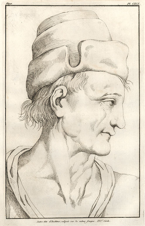 Head from a 16th century fresco, 1823