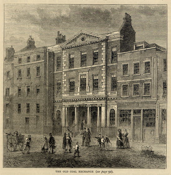 London, The Old Coal Exchange, 1878