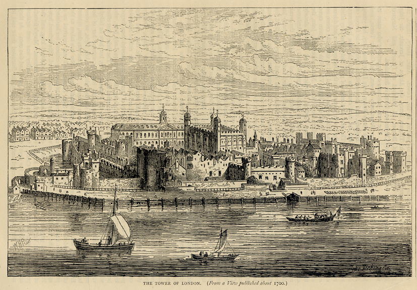 London, Tower of London in 1700, 1878