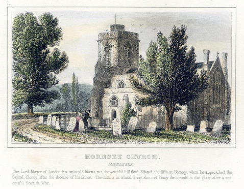 Middlesex, Hornsey Church, 1848