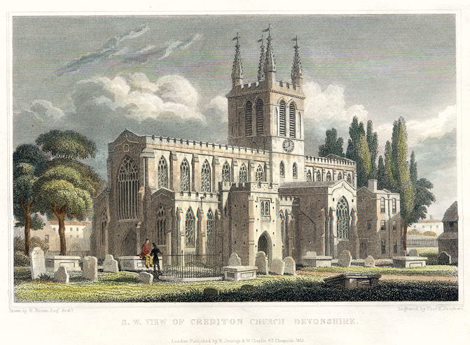 Devon, Crediton Church, 1830