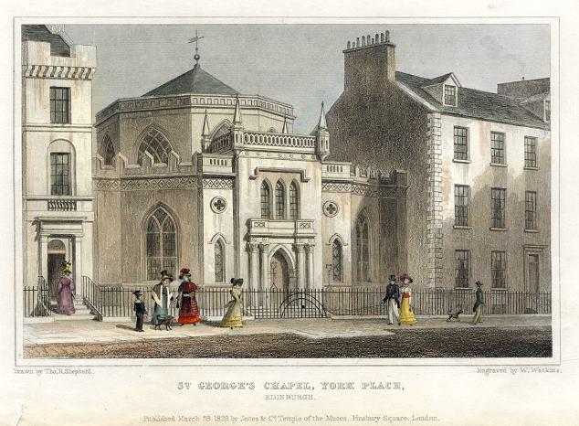 Edinburgh, St.Georges Chapel, York Place, 1831