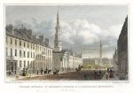 Edinburgh, George Street, St.Andrews Church & Melville's Monument, 1831