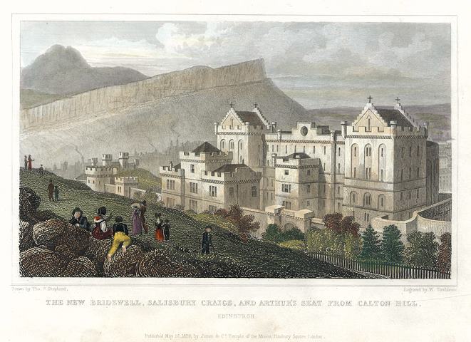 Edinburgh, New Brideswell, Salisbury Craigs and Arthur's Seat, 1831