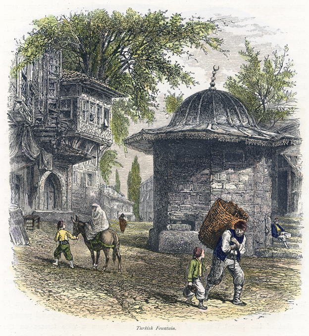 Turkey, Istanbul, Turkish Fountain, 1875